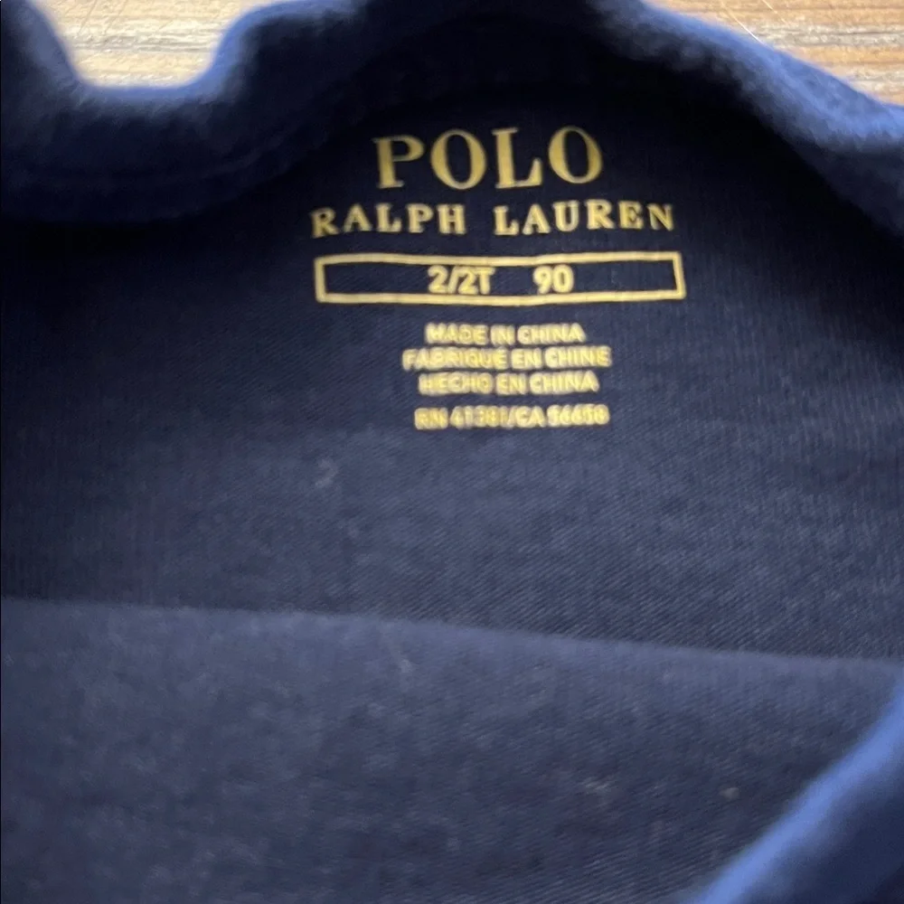Polo by Ralph Lauren Kids Navy Long Sleeve Shirt 2 T excellent